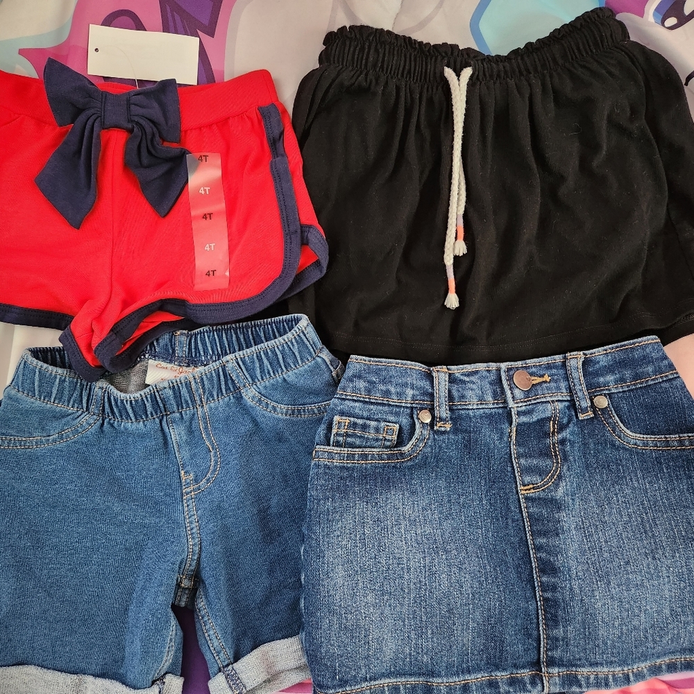 Girls shorts and skorts bundle, size 4T
